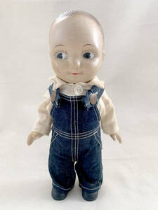  antique rare article BUDDY LEEbati- Lead -ru doll 1920s~1940s Denim jeans overall Vintage 