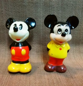  retro that time thing Disney Mickey Mouse sofvi figure pencil sharpener total length approximately 9~ approximately 9.5cm 2 point together set set sale outside fixed form postage 220 jpy 