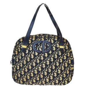 [Used] Christian Dior Christian Dior Trotter Handbag Navy Canvas Leather 84BW080, Dior, Bag, bag, Trotter