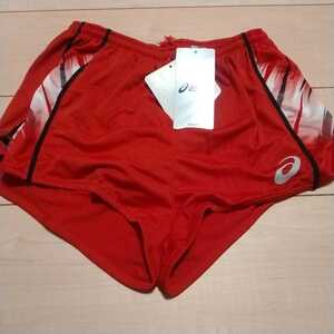  new goods *XL* Asics * lady's running pants * red 