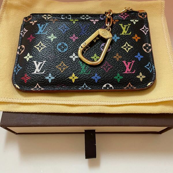 レア　美品　ルイヴィトン マルチカラー コインケース　ポシェット クレ LOUIS VUITTON ホワイトデー　紙袋付き　