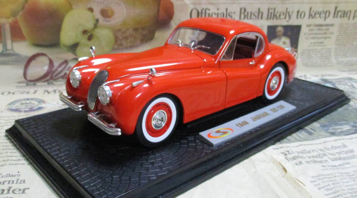 Amazon.co.jp: 米澤 三陽 ジャガー XK120 赤 ブリキ tin toy car