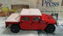 ★絶版*EXOTO*1/18*1995 Hummer Civilian - Soft Top レッド*Humvee_画像6