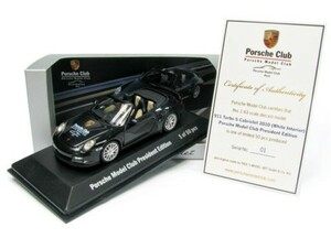 ★レア絶版*ディーラー限定*世界50台*Minichamps*1/43*Porsche 911 (997) Turbo S Cabriolet ブラックメタリック