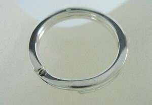  silver 925 flat strike . key ring 30mm two -ply can 
