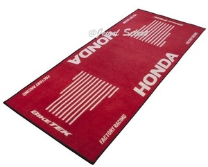 HONDA ホンダ バイクマット 赤 ガレージに お部屋のインテリアマットとしても 190cm×80cm