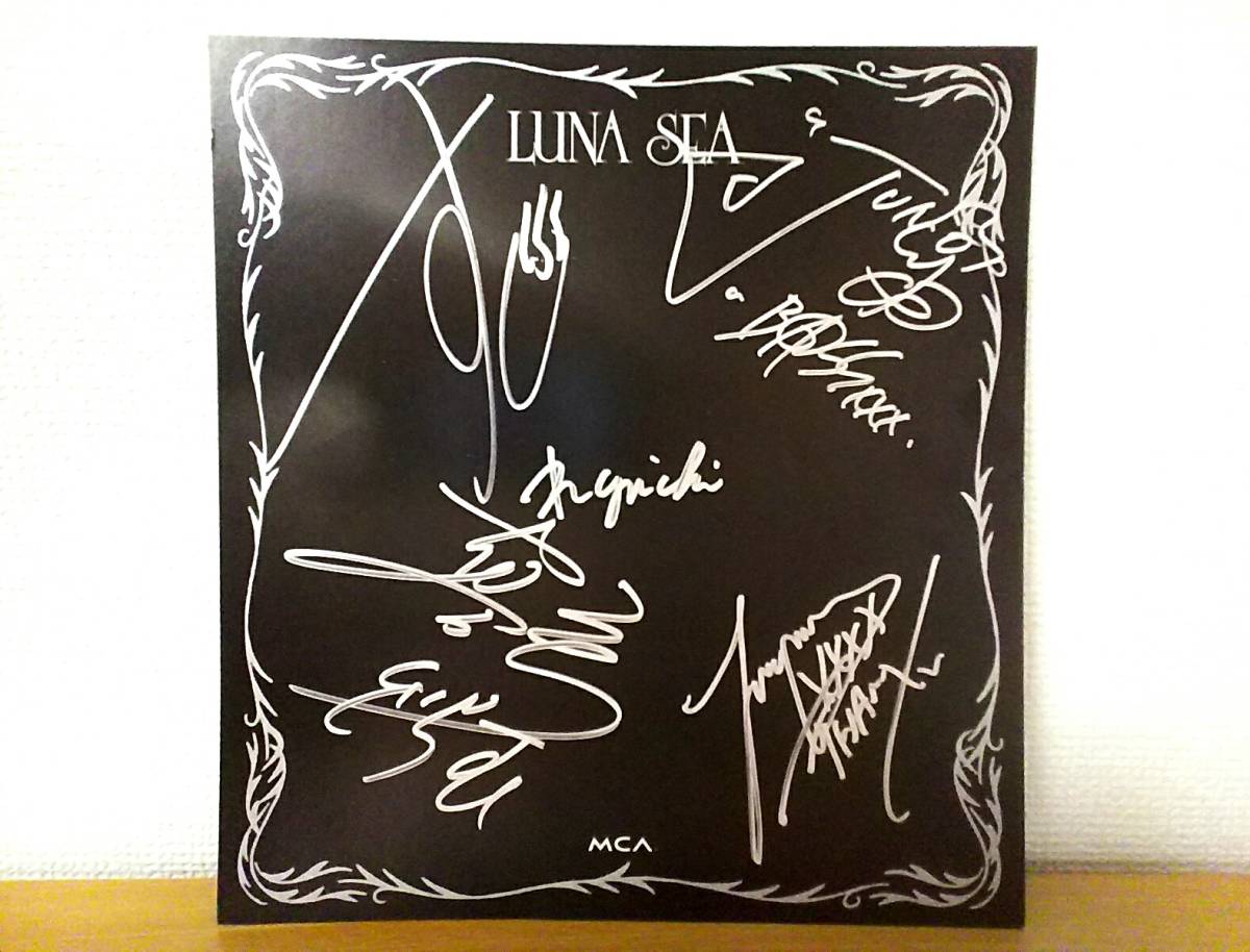 Illusion☆1992 LUNA SEA major debut album IMAGE MCA colored paper autographed by all five members☆Ryuichi KawamuraSUGIZOJun OnoseINORANShinya J, Ra/Wa row, LUNA SEA, others