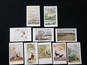 Art hand Auction h▲ Prewar postcards, exhibited at the 11th Imperial Art Academy Art Exhibition, set of 10, painting, Japanese painting, fine art, landscape, scene, scenery /pcm08, Printed materials, Postcard, Postcard, others