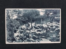 ｈ▲ 戦前絵葉書　新潟白山公園　蓮池　見物人　風景　光景　人物　/pc98_画像1