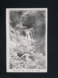 ｈ▲　戦前絵葉書　出湯名所　魚止ノ瀧　自然　瀧　滝　風景　光景　景色　新潟県　/pc120