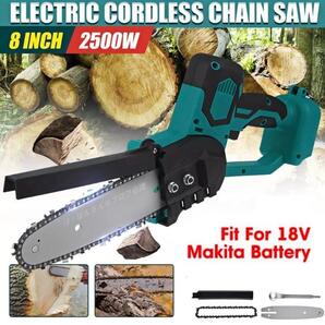 充電式 チェーンソー 8インチ 電気のこぎり マキタ 18V バッテリー対応