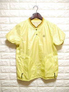 F2 □ adabat □ アダバット　リバーシブルナイロンTシャツ　黄/カーキ系　中古　サイズ３８