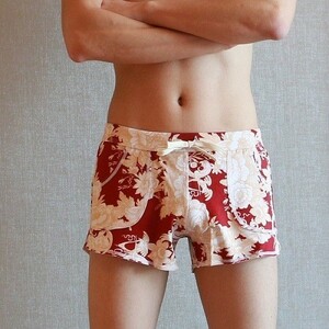  free shipping trunks under wear sea bread camouflage Zebra aro is short pants pants men's underwear H0038 red L