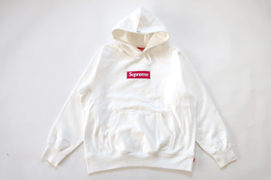 (M)Supreme Box Logo Hooded SweatshirtシュプリームボックスロゴスウェットパーカWhite白