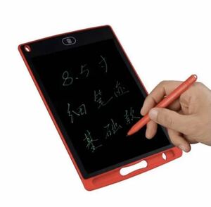 電子メモ帳　 赤電子パッド　タブレット型　デジタルメモ　ペン付き