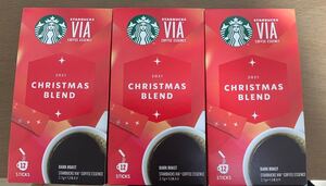 スターバックス スタバ ヴィア クリスマス ブレンド 12本入り 3点セット