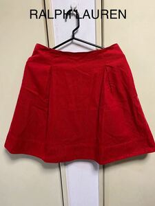 RALPH LAUREN Ralph Lauren вельвет юбка красный красный 11 модный симпатичный flair 