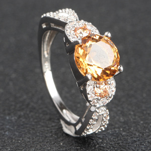 イエローダイヤモンド ～ーリング 43石 ・’；　真の輝き 通常価格5万 即決 選べるサイズ 指輪 60#プラチナ仕上#