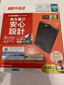 baffalo 外付けHDD 500GB HD-PCG500U3-BA