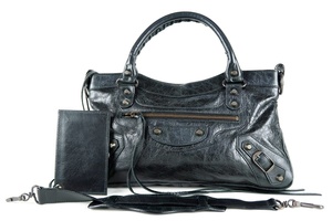 [ очень красивый товар ]BALENCIAGA Balenciaga First 2WAY плечо ручная сумочка черный женский сумка [FJ2]