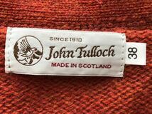 スコットランド製 ジョンタロック ウール ニット カーディガン　　上質素材 John Tullock MADE IN SCOTLAND 玉4898_画像3