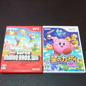 【Wii】 星のカービィ Wii NewスーパーマリオブラザーズWii 2本セット