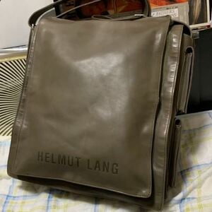 本人期 90s HELMUT LANG ヘルムートラング レザー ショルダーバッグ ショルダーバック アーカイブ レコードバッグ DJ