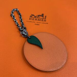 HERMES Hermes fruit charm leather orange mandarin orange 