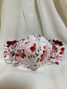 立体インナー ストロベリーフラワー いちご柄 アイボリー フリル リボン ハンドメイド