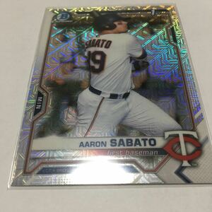 ★MLB 2021 BOWMAN MEGA 1st bowman Mojo Refractor AARON SABATO ミネソタツインズ★即決