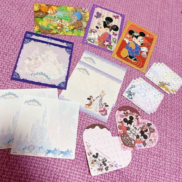東京ディズニーリゾート　メモ　ポストカード　17枚セット