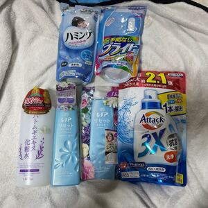 柔軟剤、液体洗剤、化粧水、漂白剤おまとめセット