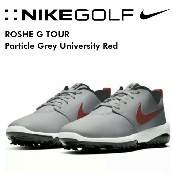 送料込み 27cm ナイキ ローシG ツアー パーティクルグレー ユニバーシティレッド Nike ROSHE GOLF TOUR 'Particle Grey University Red'