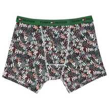 TOMMY HILFIGER トミーヒルフィガー COTTON BUTTON FLY BOXER BRIEF PRINT 前開き ボクサーパンツ メンズ 53302015 グリーン L_画像1