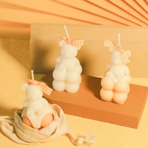 アロマキャンドル 熊 ピンク インテリア