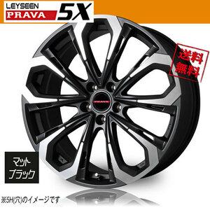 ホイール新品 1本のみ BIGWAY Leyseen PRAVA5X マットブラックポリッシュ 16インチ 4H100 6J+50 67.1 業販4本購入で送料無料