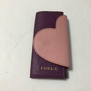 FURLA フルラ レザー キーケース 4連 ローズ 小物 レディース ブランド