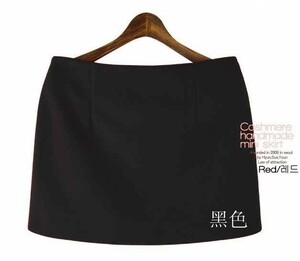 2340 起毛 シンプル マイクロミニ スカート ＸＬ 黒