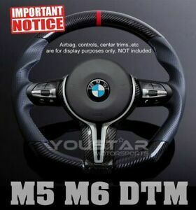 Dタイプ カーボン ナッパ レザー DTM ステアリングホイール BMW M5 M6 F10 F12 F13 F06 F07 高品質 高光沢仕上げ HND030