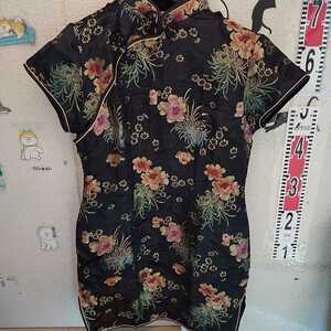  lady's China dress M size 529-21 floral print 