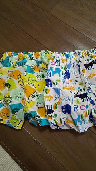洗濯のみ ニシキの子供ハーフパンツトレーニングパンツ付 80cm 2枚セット