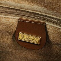 ヴィンテージ◆GUCCI/オールド グッチ キャンバス×レザー GG柄 ボストン ハンド バッグ ベージュ×キャメル_画像7