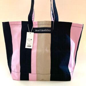新品未使用 Marimekko マリメッコ トートバッグ プレゼント ストライプ