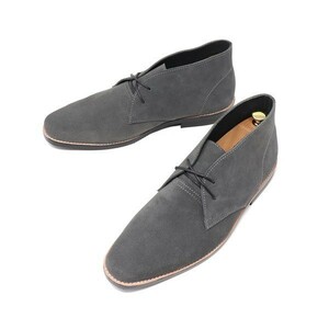  men's 24cm original leather suede chukka boots desert boots casual ma Kei made law hand made shoes gray 112