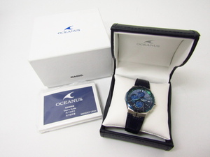 CASIO OCEANUS カシオ オシアナス マンタ～藍～ OCW-S5000 タフソーラー 腕時計 レザーベルト♪AC20989