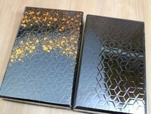 P39★ 和紙製 用紙入れ 小物入れ ペン収納 ペンケース　多用途 A5用紙 対応 23×15cm 和紙箱 /金箔柄_画像3