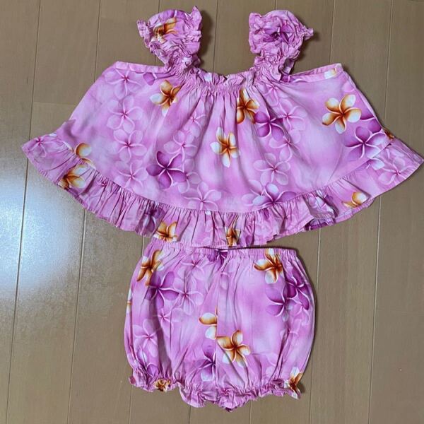 新品 ハワイ Baby ベビー ムームー ハワイアン 挙式 結婚式 赤ちゃん 夏 フラダンス 70 80 90
