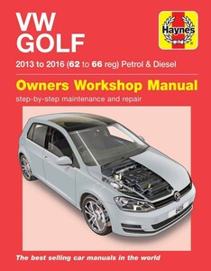  service book maintenance repair repair repair Golf GOLF VW Golf Petrol & Diesel 2013 - 2016 service manual point ^.