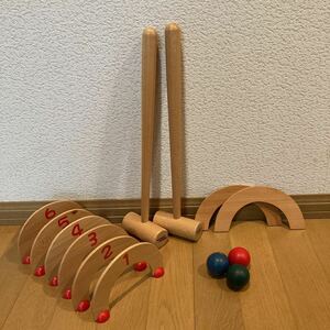 ウッディプッディ 木製 ゲートボール パターゴルフ 木製玩具 木のおもちゃ 知育玩具 