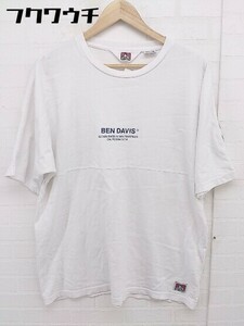◇ BEN DAVIS ベンデイビス ロゴ プリント 半袖 Tシャツ カットソー サイズM ホワイト メンズ